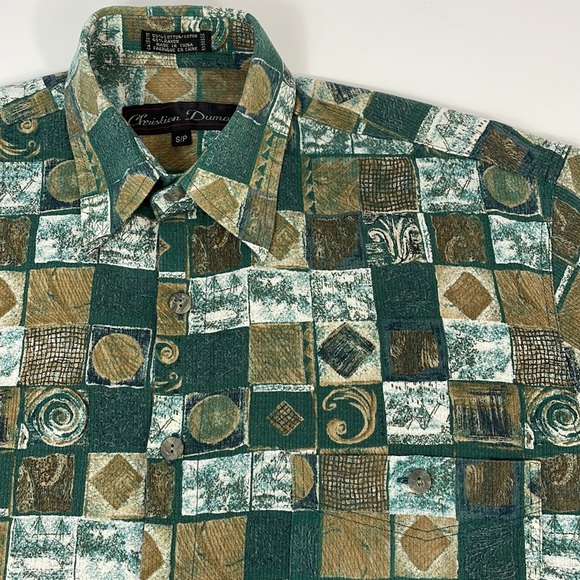 VINTAGE, Christian Dumas mens short sleeve shirt, Small - Picture 2 of 8